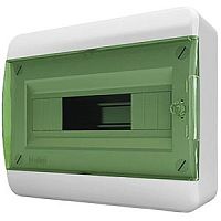Щит навесной 12 мод. IP41, прозрачная зеленая дверца BNZ 40-12-1 (полная комплектация) | код 01-01-022 | Tekfor
