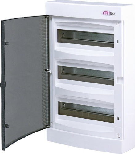 Щит наружн. распределительный ECT 36PT (36мод.прозр.дверь), пластик | код 001101004 | ETI