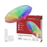 Светильник светодиодный COMFORT DIAMOND-RGB 125Вт 3000-6500К 10000лм 230В 500х105мм с пультом ДУ IN HOME 4690612058887