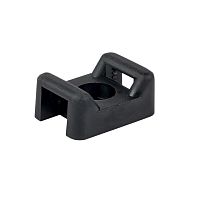 Площадка под хомуты (22x16) с монтажным отверстием М4 чёрная (100шт,) PROxima | код pmo-22-16-b | EKF