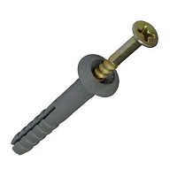 Дюбель-гвоздь 6х80 грибовидный бортик полипропилен (850шт) | код 346082 | Руфкомплект