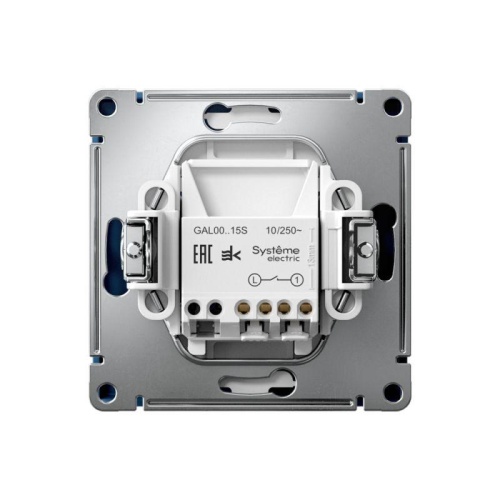 ARTGALLERY 1-клавишный ВЫКЛЮЧАТЕЛЬ КНОПОЧНЫЙ, механизм, быстрозажимные клеммы, АКВАМАРИН | код GAL001115S | Systeme Electric фото 6