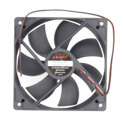Вентилятор Gembird, 120x120x25, гидродинамический, 4 pin, провод 30 см | код D12025HM-4 | Gembird Вентилятор Gembird, 120x120x25, гидродинамический, 4 pin, провод 30 см | код D12025HM-4 | Gembird