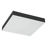 Светильник светодиодный ДПО-24w 6400K 1920Лм квадратный черный IP44 Feron.ONE | код 51920 | Feron