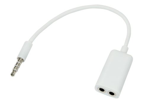 Аудиоразветвитель штекер 3,5 мм на 2 белый REXANT | код 18-1102 | REXANT