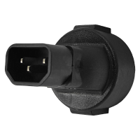 Адаптер переходной, розетка Schuko - вилка C14, 220В, 10А, черный | код LAN-PPS/14-BK | LANMASTER