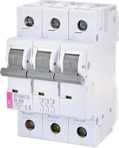 Автоматический выключатель ETIMAT 6 3p B 50А (6 kA) | код 002115521 | ETI Автоматический выключатель ETIMAT 6 3p B 50А (6 kA) | код 002115521 | ETI