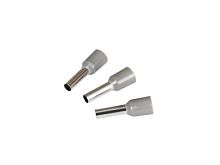 Наконечник-гильза Е4018 4мм2 с изолированным фланцем серый HLT | код 084-04-39 | HLT