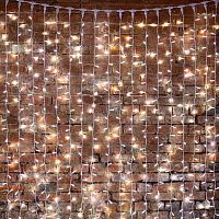 Гирлянда Светодиодный Дождь 2х3 м, эффект мерцания, прозрачный провод, 230 В, диоды белые | код 235-135-6 | Neon-Night