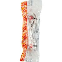 Шнур сетевой с вилкой UX-2x0,75-1,5m-W ПВС 2x0,75мм2 1,5 м белый | код Б0048680 | ЭРА