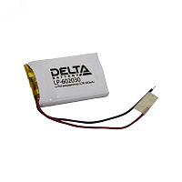 Аккумулятор призматический (Li-Pol) 300мАч 3.7 В, с защитой от перезаряда, глубокого разряда, перегрузки по току, короткого замыкания | код Delta LP-602030 | DELTA