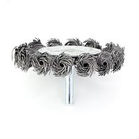 Щетка дисковая жгутовая Д75x13 c хв-м д6x30, ворс сталь 0,50, до 4500 об/мин (13-024) | код EB-D75TS | EuroBrush