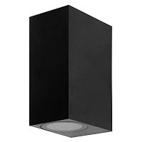 Светильник ДБУ вверх/вниз 2хGU10 без ламп IP54 пластик черный | код 51546 | Feron