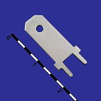 Клемма ножевая на плату RUICHI DJ614-6.3, 6.3 мм | код 72267 | Ruichi