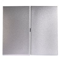 VALENA Лицевая панель двухклавишного выключателя алюминий | код 770252 | Legrand