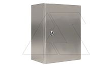Щит моноблочный 300x300x150мм (ВxШxГ) из нерж. стали навесной с монт. панелью однодверный, 1 язычковый замок, дно глухое, IP66 | код EC030315X | ETA