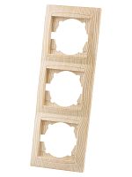 Рамка 3-х постовая вертикальная сосна Лама TDM | код SQ1815-0334 | TDM