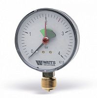 Манометр радиальный 1/4' х 50 мм / 0-4 бар с указательной стрелкой и сектором (10007375) | код RAN30H27J8CH7M | WATTS Industries