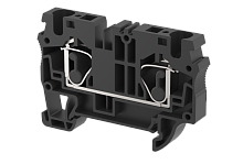 Клемма проходная пружинная 6 мм2, на 2 подключения, черная SQ6-BLACK | код 2104010005 | Elmex
