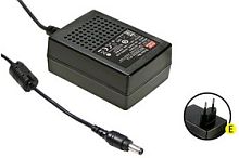 Адаптер настенный, AC-DC, 22Вт, вход 85...264B AC 47...63 Гц,, выход 7.5B/2.93A, изоляция 3000В AC, 79x54x33мм, -30...+70С, выходной разъем 11, диам. 5.5х2.1мм | код GST25E07-P1J | MeanWell