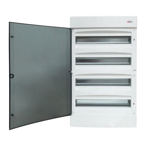 Щит распределительный навесной Unix прозрачная дверь 4х18 модулей IP40 EKF PROxima | код ux-4x18-n | EKF фото 5