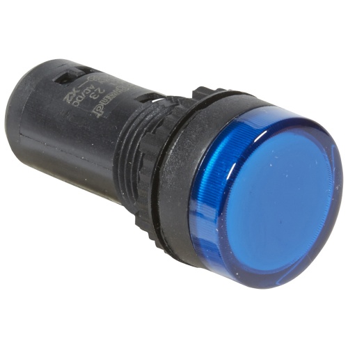 Моноблочная сигнальная лампа ∅ 22,3 - Osmoz - с подсветкой - со встроенным светодиодом - IP 66 - синий - 24 В~/= | код 024123 | Legrand