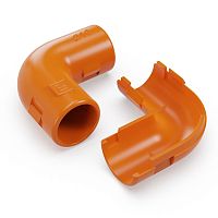 Соединитель угловой разборный оранжевый d16 мм (5шт/700шт уп/кор) Промрукав | код PR13.02480 | ПРОМРУКАВ