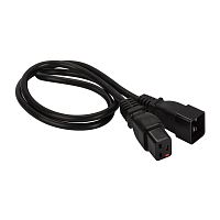Шнур питания с блокировкой C19-C20, 3х1.5, 220В, 16А, черный, 2 метра | код LAN-PP19L/20-2.0-BK | LANMASTER