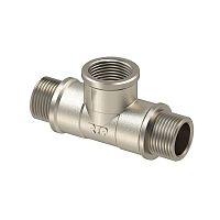 Тройник латунь наружн./внутр./наружн. резьба 1/2дюйм еврослот никель | код 42252 | RTP