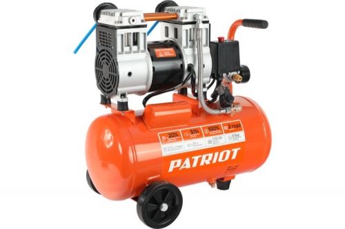 Компрессор поршневой Patriot WO 24-220 безмасляный 200л/мин 24л 1250Вт оранжевый | код 1426253 | PATRIOT