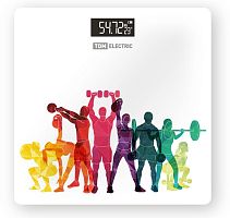 Весы электронные напольные Фитнес, стекло, деление 0,01 кг, макс. 180 кг, 28х28 см, TDM | код SQ4012-0002 | TDM