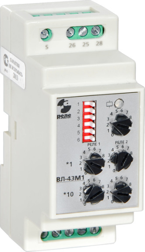 Реле времени циклическое ВЛ - 43М1, 0.1 с...99 ч, 24...220 В, 50 Гц / пост., циклическое, управляющий вход, регулируемая пауза между включ. исполнительных реле, ток контактов реле 5 А, 2 преключающих контакта, УХЛ4 (1 шт.) РЕЛЕ И АВТОМАТИКА | код A8