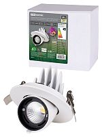 Светильник встраиваемый поворотный Акцент-1 LED DSL-01-018-WW 18 Вт, 24°, 3000 К, 90 Ra, IP40, TDM | код SQ0369-0400 | TDM