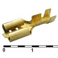 Клемма ножевая неизолированная F-типа RUICHI DJ622-D6.3B, 6.3 мм, латунь | код 80995 | Ruichi