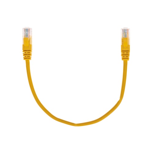 Патч-корд U/UTP, CAT 5e, RJ45-RJ45, 26AWG, LSZH, желтый, 0,3м REXANT | код 02-0105-03 | REXANT Патч-корд U/UTP, CAT 5e, RJ45-RJ45, 26AWG, LSZH, желтый, 0,3м REXANT | код 02-0105-03 | REXANT