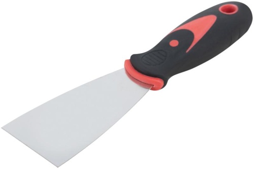 Шпатель 2дюйм (50мм) прорезиненная ручка нерж. сталь КУРС 06703 фото 2