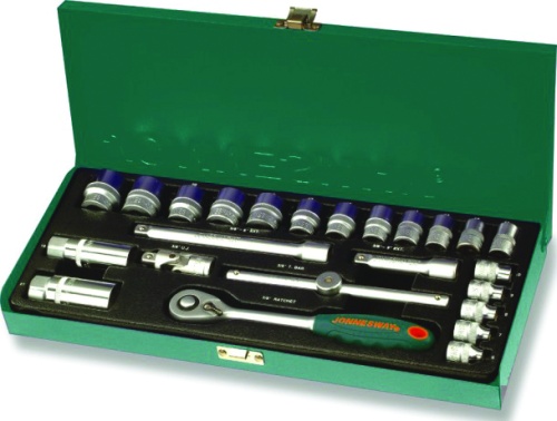 S04H3125S Набор головок торцевых 3/8DR, 6-22 мм, 25 предметов | код S04H3125S | JONNESWAY S04H3125S Набор головок торцевых 3/8DR, 6-22 мм, 25 предметов | код S04H3125S | JONNESWAY