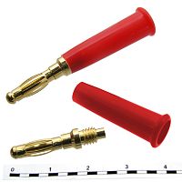 Штекер RUICHI 10-0068 b красный, под пайку | код 70006 | Ruichi