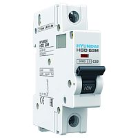 Автоматический выключатель HGD63-M 1PMBS0000C 00010 1 полюс, 10А, ток к.з. 6kA, хар-ка B (STANDARD) | код 13.04.000855 | HYUNDAI