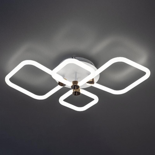 Люстра потолочная светодиодная диммируемая, OTTIMO, Алиса, с ДУ, 3 режима, 720х425х130мм, 102Вт, 2700K+6400K/4200K/6400K+2700K, 46м, белый/золото, 51616 7, Ritter | код 51616 7 | RITTER фото 5