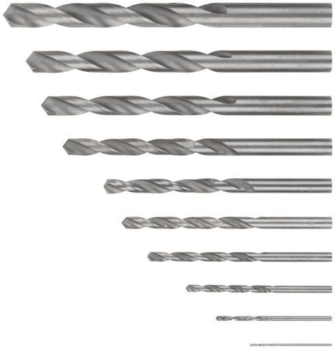 Набор сверл по металлу HSS, угол заточки 118град, пласт. кейс, 10 шт. (1-2-3-4-5-6-7-8-9-10мм) | код 35601М | FIT Набор сверл по металлу HSS, угол заточки 118град, пласт. кейс, 10 шт. (1-2-3-4-5-6-7-8-9-10мм) | код 35601М | FIT