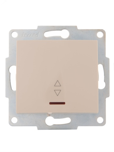 KARINA Выключатель проходной с подсветкой крем (10шт/120шт) | код 707-0388-114 | Lezard