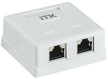 ITK Настенная информационная розетка RJ45 кат.5e FTP 2-порта | код CS2-1C5EF-22 | IEK