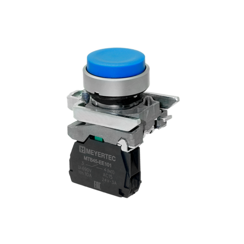Кнопка выступающая синяя, 1NO, IP65, металл MTB4-BL61 | код 137134 | MEYERTEC