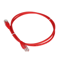 Патч-корд TWT UTP кат.5e, с заливными колпачками, 1.5 м, красный | код TWT-45-45-1.5-RD | TWT