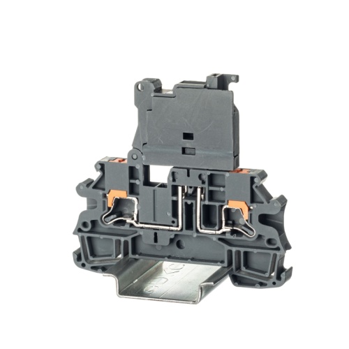 Клемма для предохранителя, зажим push-in, 2 точки подключения, 4 кв.мм, серая | код IPR-4-HESI | DKC