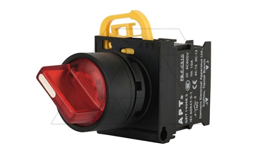 Переключатель PB3E, красный, 0-I, фиксация, 1NO, 6A 230VAC/24VDC, с подсветкой без LED, 22mm, IP65 | код PB3E-X21S10S/R00m | АРТ Переключатель PB3E, красный, 0-I, фиксация, 1NO, 6A 230VAC/24VDC, с подсветкой без LED, 22mm, IP65 | код PB3E-X21S10S/R00m | АРТ