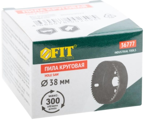 Пила круговая инструментальная сталь 38 мм | код 36777 | FIT фото 3