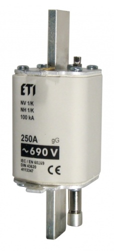 Предохранитель с бойком NH-1_K/gG 63A 690V | код 004113340 | ETI