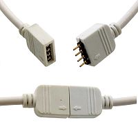 Сборка негерметичная для светодиодных лент RUICHI, LED 4P, цвет белый, длина 0,3 м | код 90309 | Ruichi